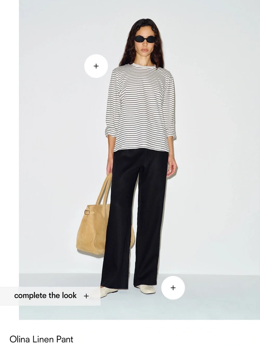 Reformation Olina Linen Pant - Black